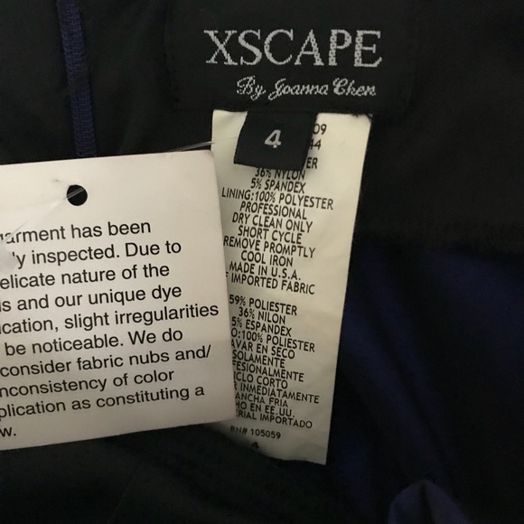 Shimmer Navy Blue XSCAPE midi dress - Picture 5 of 8